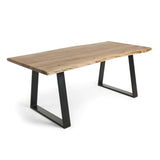 SONO Table 160x90 acacia top with black metal legs