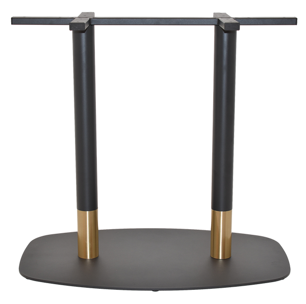 Base Table Arc/Tivoli 800mm x 500mm Black Brass Collar