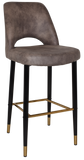 Albury Side Bar Stool 750 Metal Black Brass