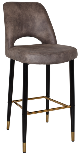 Albury Side Bar Stool 750 Metal Black Brass