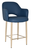 Albury Arm Bar Stool 650 Metal | In Stock