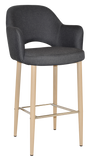 Albury Arm Bar Stool 750 Metal | In Stock