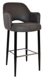 Albury Arm Bar Stool 750 Metal | In Stock