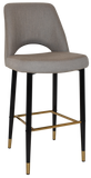 Albury Side Bar Stool 750 Metal Black Brass | In Stock