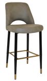 Albury Side Bar Stool 750 Metal Black Brass | In Stock