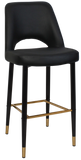 Albury Side Bar Stool 750 Metal Black Brass