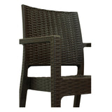 Nufurn Monterey Stacking Arm Chair - Resin Rattan Looking Outdoor Dining Chair