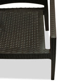 Nufurn Monterey Stacking Arm Chair - Resin Rattan Looking Outdoor Dining Chair