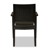 Nufurn Monterey Stacking Arm Chair - Resin Rattan Looking Outdoor Dining Chair