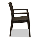 Nufurn Monterey Stacking Arm Chair - Resin Rattan Looking Outdoor Dining Chair