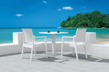 Nufurn Monterey Stacking Arm Chair - Resin Rattan Looking Outdoor Dining Chair