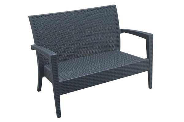 Nufurn Panama Resin Looking Rattan Stacking Double Outdoor Lounge Chair