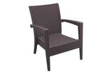 Nufurn Panama Resin Looking Rattan Stacking Outdoor Lounge Arm Chair 