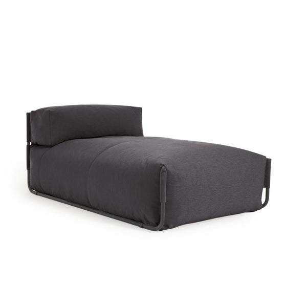 SQUARE Outdoor Chaise Lounge Dark Grey 101x165cm | In Stock